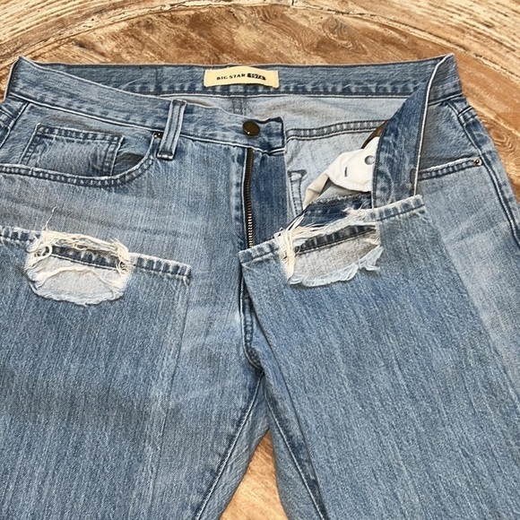 BIG STAR Mens MUCHO Distressed Medium Wash Straight Leg, Size… - Picture 2 of 8